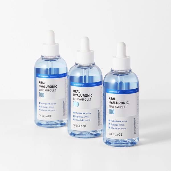 Tinh Chất Siêu Cấp Nước, Phục Hồi Da Căng Bóng Wellage Real Hyaluronic Blue Ampoule 75ml