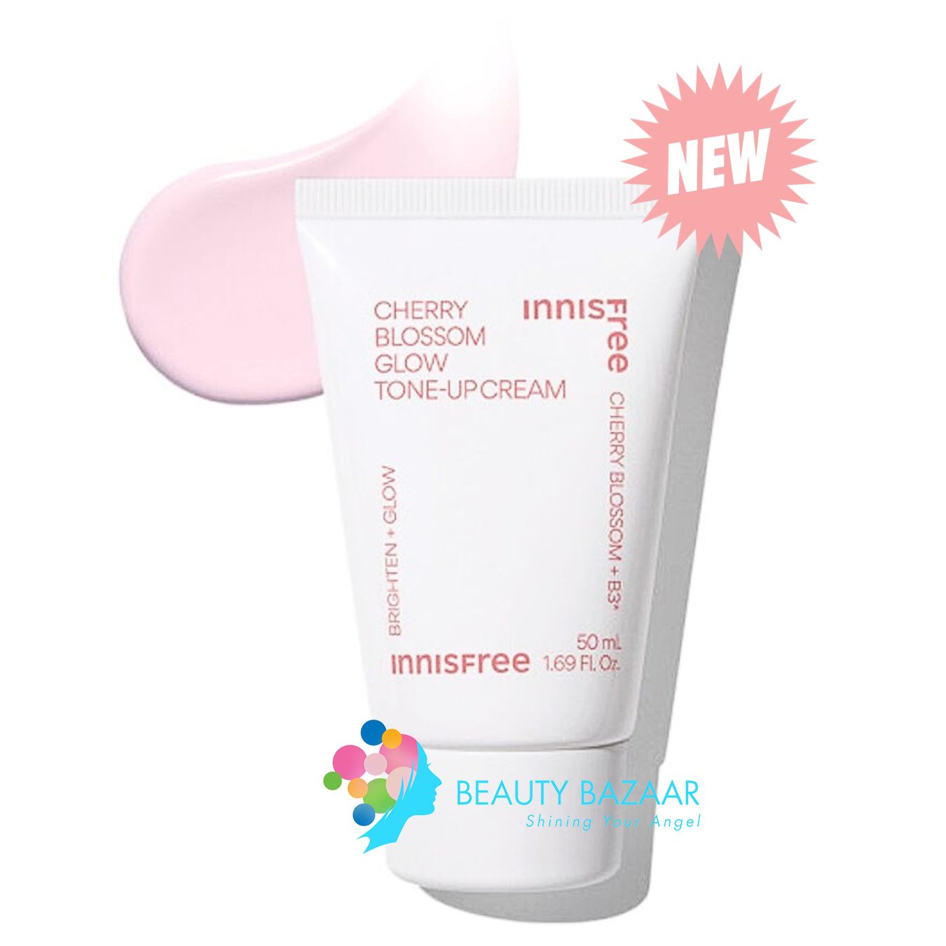 (PHIÊN BẢN 2023) Kem Dưỡng Trắng Da Innisfree Cherry Blossom Glow Tone Up Cream 50ml
