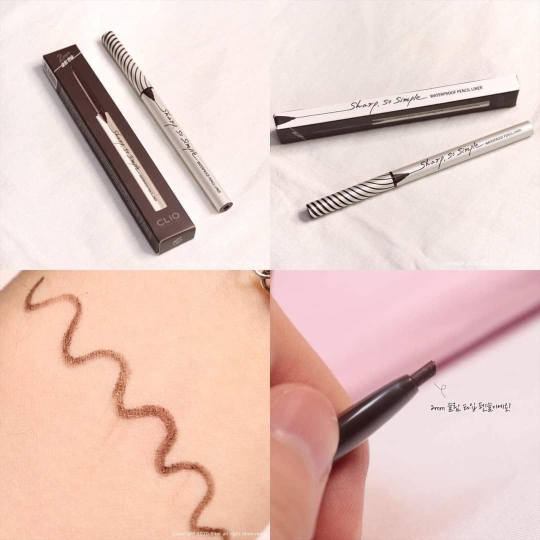 Chì kẻ mắt chống trôi Clio Sharp So Simple Waterproof Pencil Liner
