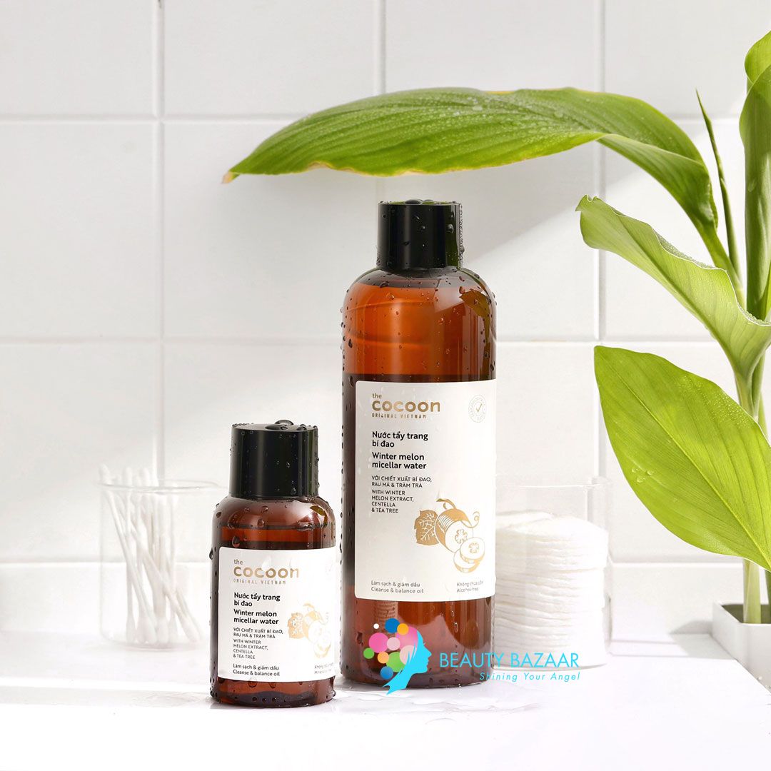 Nước tẩy trang sạch sâu, nhẹ dịu chiết xuất Bí Đao Cocoon Winter Melon Micellar Water