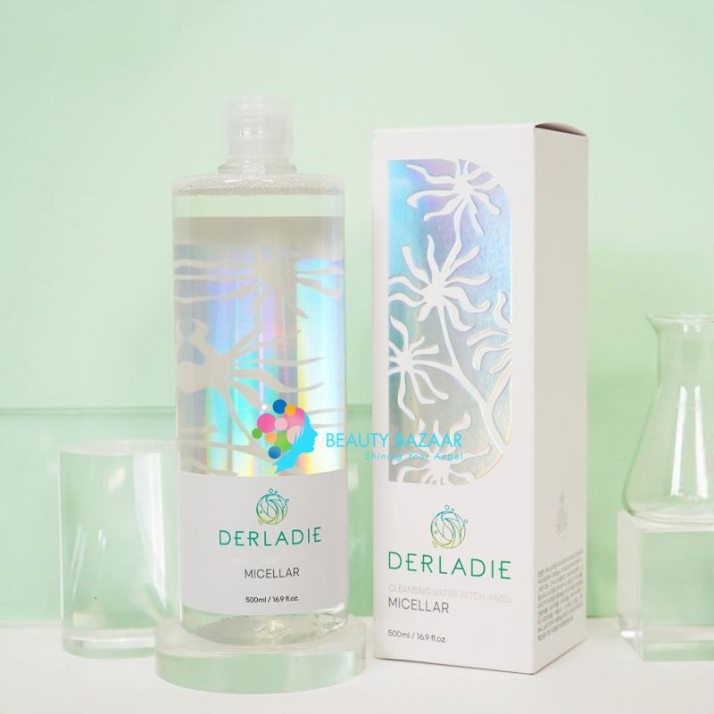 Nước tẩy trang làm sạch da, kháng khuẩn dịu nhẹ Derladie Cleansing Water Witch Hazel