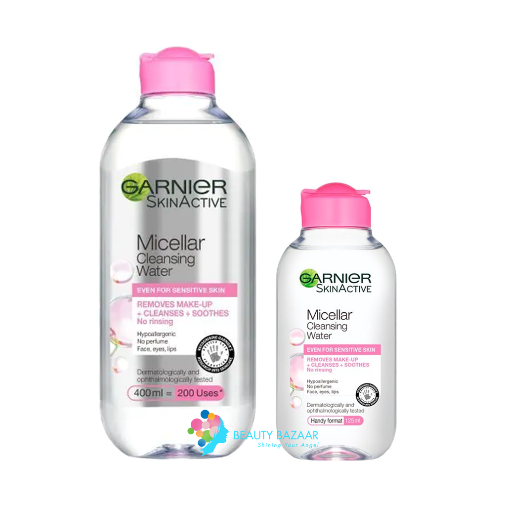 Nước tẩy trang dịu nhẹ sạch sâu Garnier Micellar Cleansing Water - vàng, xanh và hồng chính hãng 400ml