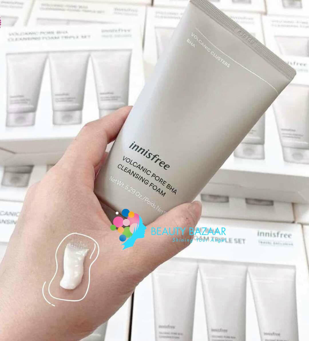 (Mẫu mới) Sữa Rửa Mặt Sạch Mụn Đầu Đen Innisfree Volcanic Pore BHA Cleansing Foam 150ml