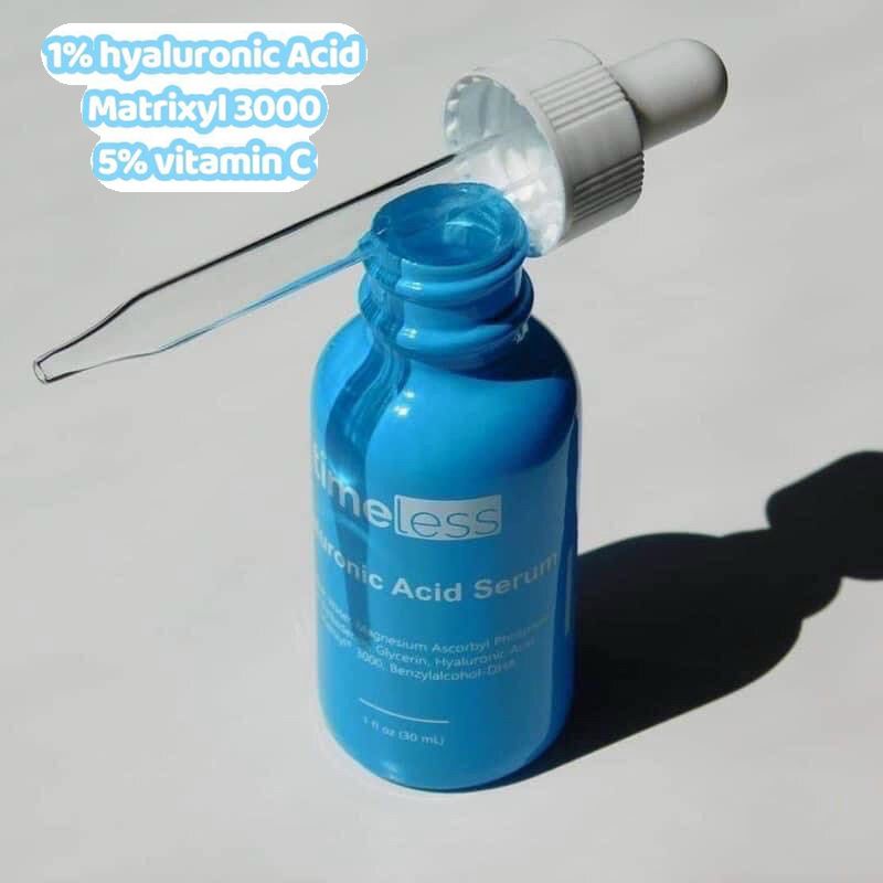 Tinh Chất Cấp ẩm Làm Sáng Da Timeless Hyaluronic Acid + Vitamin C 30ml
