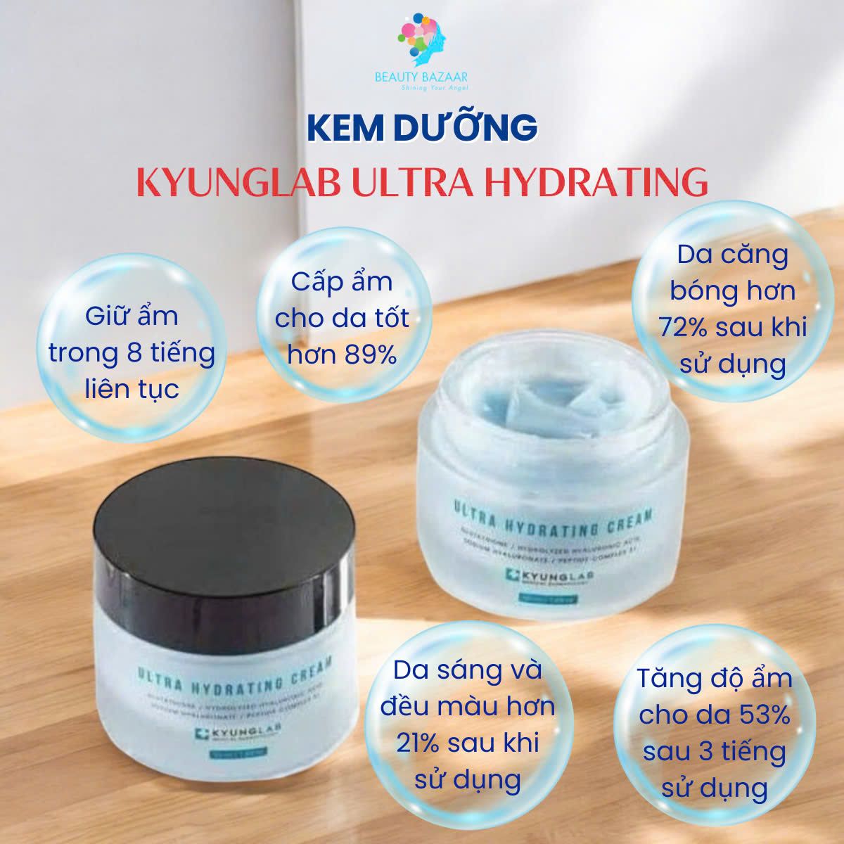 Kem dưỡng KyungLab Ultra Hydrating chống lão hóa, cấp ẩm phục hồi trẻ hoá da 50ml Hàn Quốc