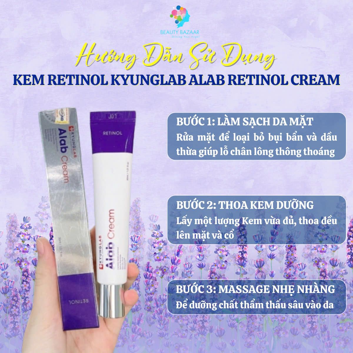 Kem retinol KyungLab Alab Retinol Cream dưỡng ẩm phục hồi da chống lão hoá 30ml Hàn Quốc