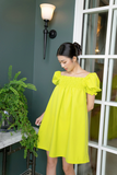  Off Shoulder Baby Dress Lime 