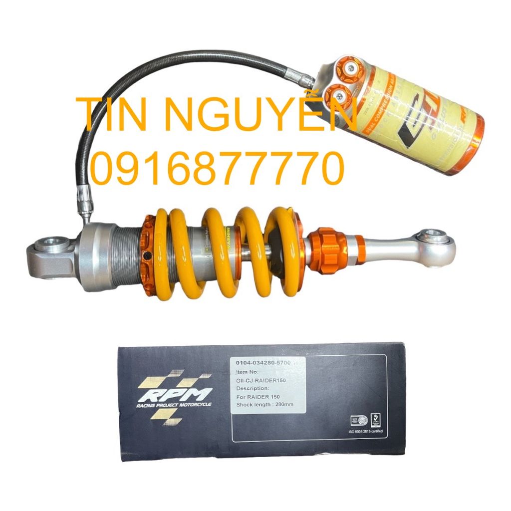 Phuộc RPM bình dầu xe Ex 135-150, Winner, Sonic, Satria-Raider 150 chính hãng có bảo hành