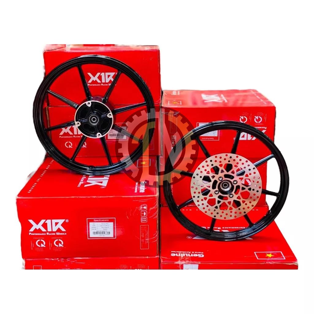 Mâm X1R 8 cây Satria, Raider, Sonic size 17 bản 1.6 1.85 - Tặng đĩa trước