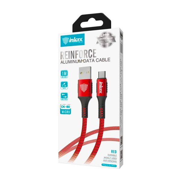 Cáp Micro Inkax dây dù CK-80 1m Red