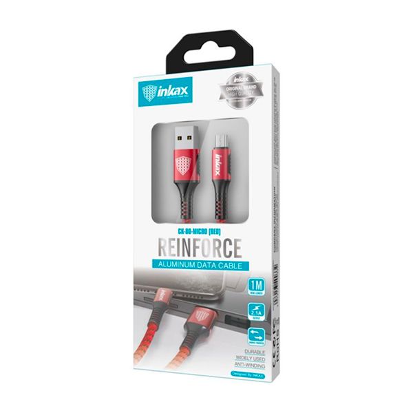 Cáp Micro Inkax dây dù CK-80 1m Red