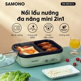 Nồi đa năng 02 trong 01 vừa nấu vừa nướng Samono SW-MCG1L