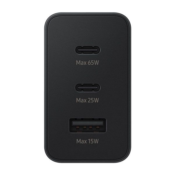 Củ sạc nhanh 65W 3in1 USB/2USB-C Chính hãng Samsung EP-T6530 Black