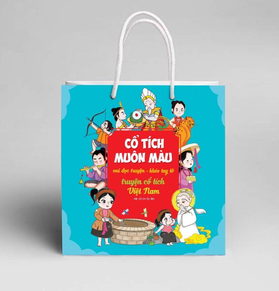 Cổ tích muôn màu - Vui đọc truyện, khéo tay tô - Truyện cổ tích việt nam (túi 8 cuốn)