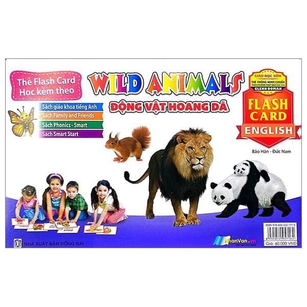 Giáo dục sớm thẻ thông minh chuẩn theo phương pháp giáo dục của Glenn Doman - wild Animals - Động vật hoang dã