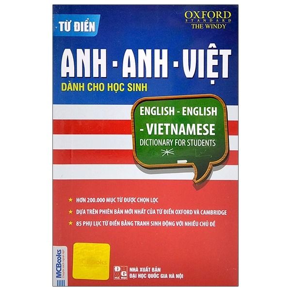 Từ điển Anh Anh Việt dành cho học sinh (bìa xanh đỏ)