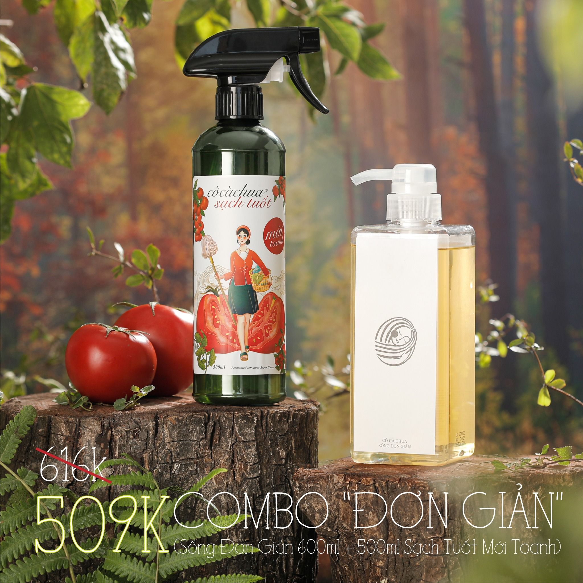 Combo Thu Sống Đơn Giản ( Sống đơn giản 600ml + Sạch tuốt MT 500ml)