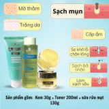  Bộ Tri Mụn ẩn , Mụn đầu đen, Mụn thâm Doctor Care dịu nhẹ dành cho nam nữ da dầu mụn ( Kem 30g + Toner 200ml +sữa rửa mặt 130g) 