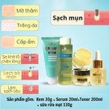  Bộ Tri Mụn ẩn , Mụn trứng cá, giảm mờ thâm Doctor Care dịu nhẹ dành cho nam nữ da dầu mụn ( Serum 20ml + kem 30g +Toner 200ml+ sữa rửa mặt 130g) 