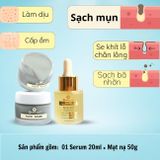  Bộ Tri Mụn ẩn , Mụn đầu đen, Mụn thâm Doctor Care dịu nhẹ dành cho nam nữ da dầu mụn ( Serum 20ml + mặt nạ 50g ) 