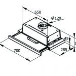  Máy hút mùi âm tủ Canaval BH-7603 