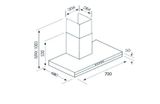 Máy hút mùi kính phẳng Canaval CA-8270