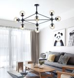 ĐÈN CHÙM ĐA ĐẦU THUỶ TINH MÀU HỔ PHÁCH