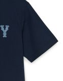 Áo Phông MLB Basic Coopers Denimlike Logo Overfit T Shrts NEW YORK YANKEES 3ATSB1053-50NYS Màu Xanh Navy