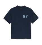 Áo Phông MLB Basic Coopers Denimlike Logo Overfit T Shrts NEW YORK YANKEES 3ATSB1053-50NYS Màu Xanh Navy