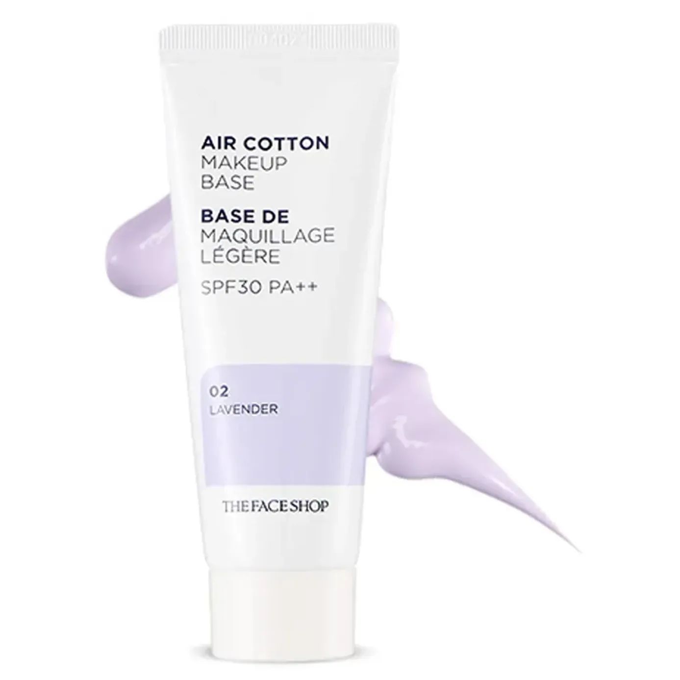  Kem Lót THE FACE SHOP Air Cotton Make Up Base Spf30 Pa++ 02 Lavender 