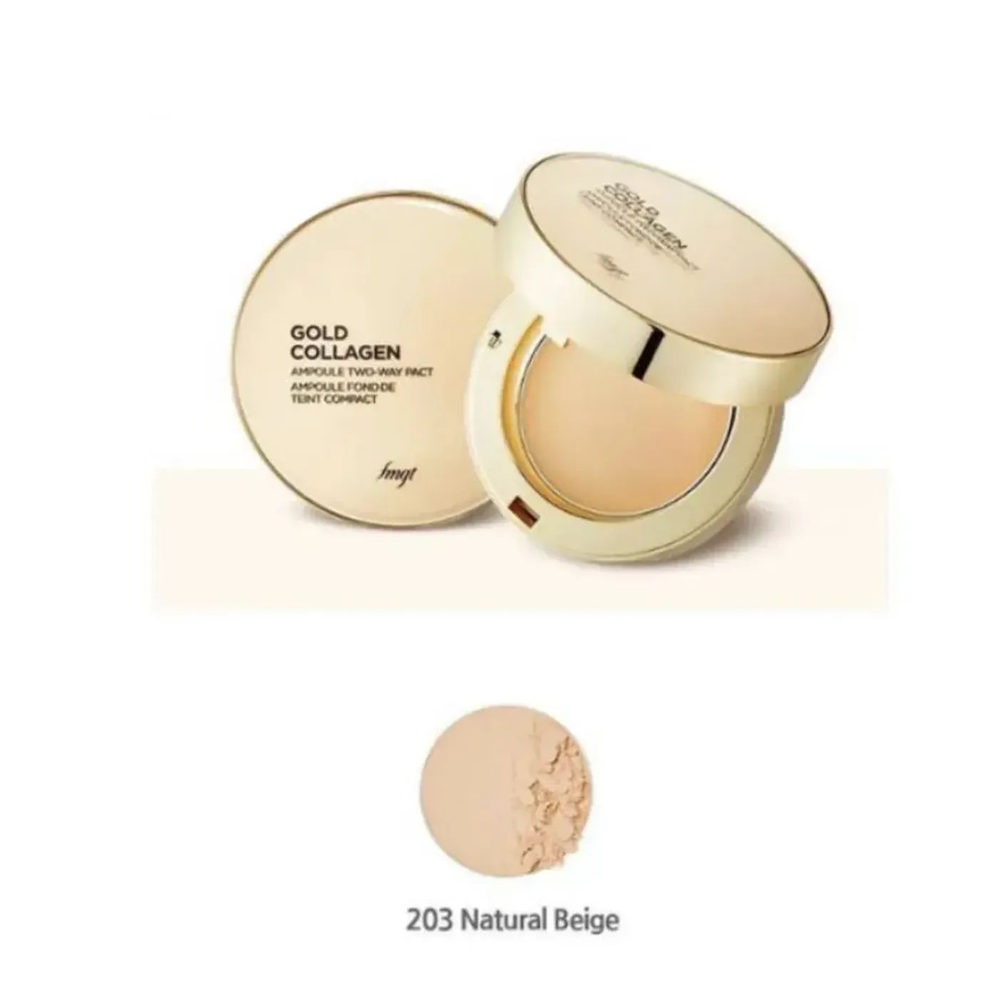  [Fmgt] Phấn Nền Che Khuyết Điểm THE FACE SHOP Gold Collagen Ampoule Two-Way Pact Spf30 Pa+++ 