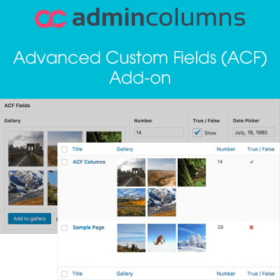  Admin Columns Pro Advanced Custom Fields Addon 