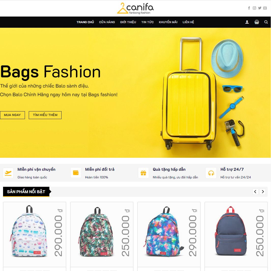 Theme Wordpress Bán Balo 01