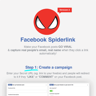 Facebook SpiderLink – Make Your Facebook Post GO VIRAL