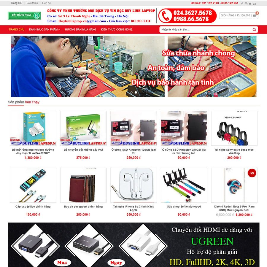 Theme Wordpress Bán Linh Kiện