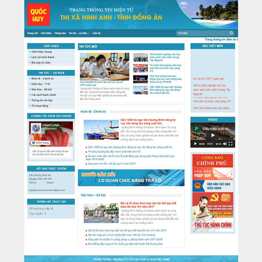Theme Wordpress Cơ Quan Đoàn Thể 01