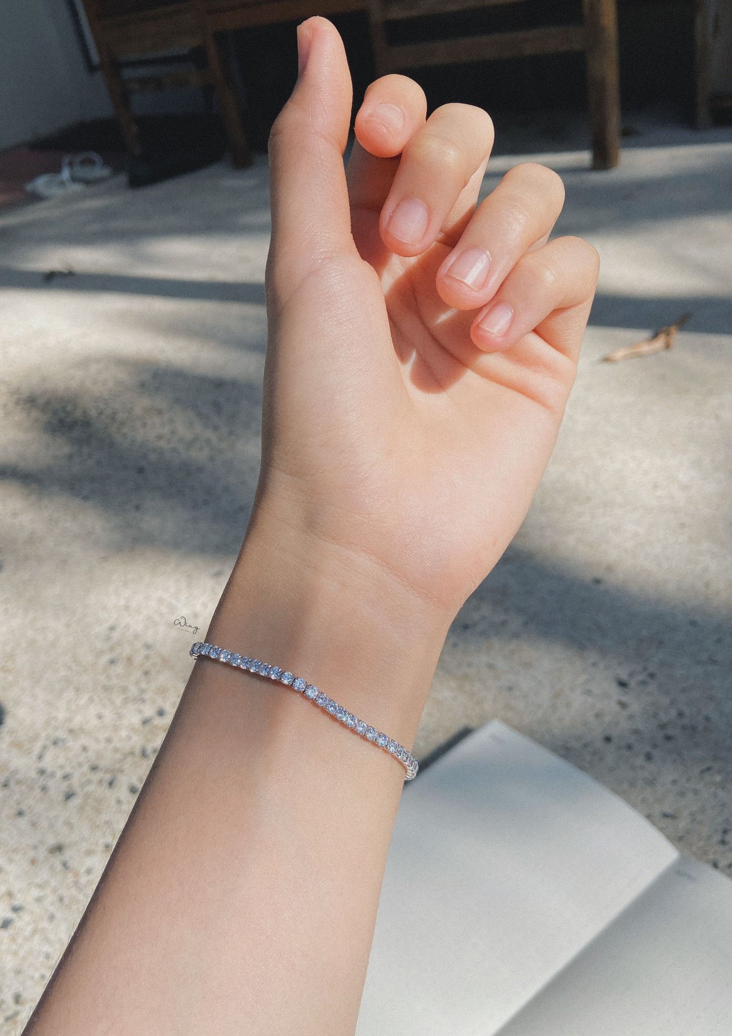Lắc Tay Full Đá Vuông 3 Ly Dây Kéo