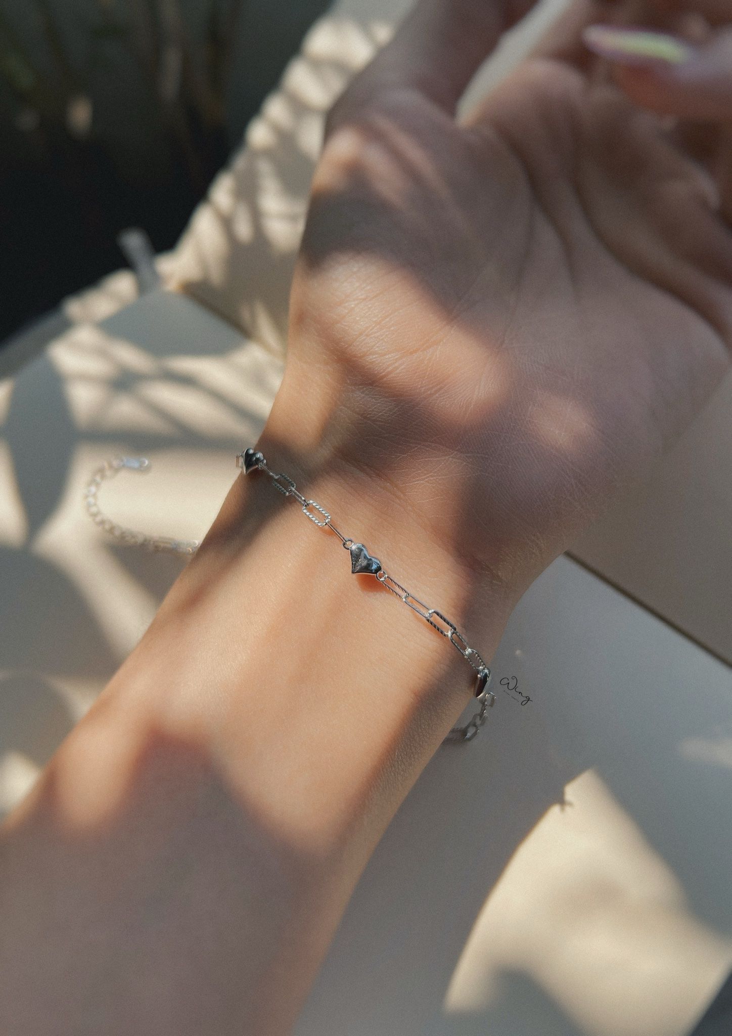 Lắc Tay 4 Tim Nhỏ Dây Xích