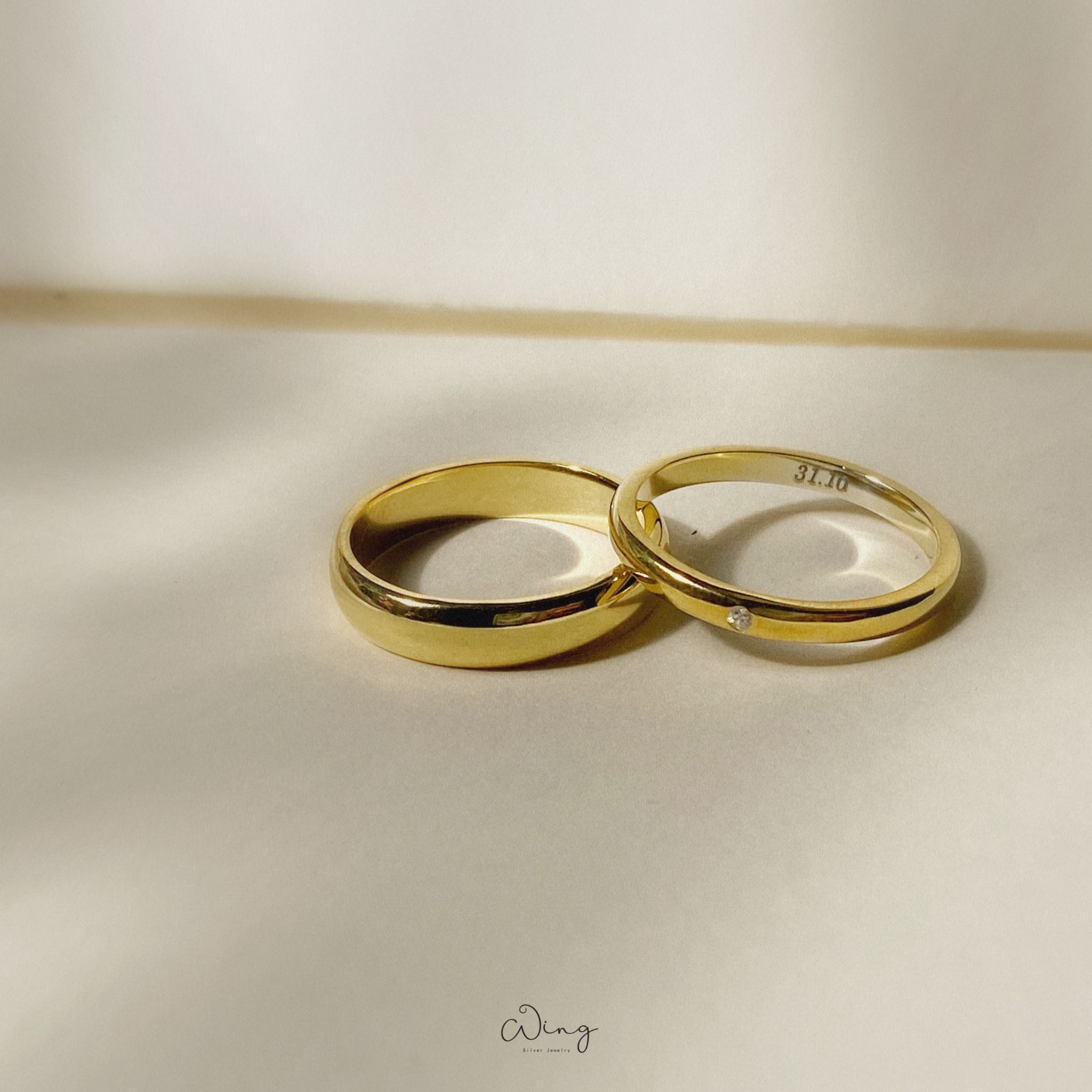 Nhẫn Đôi Marriage Couples Mạ Vàng