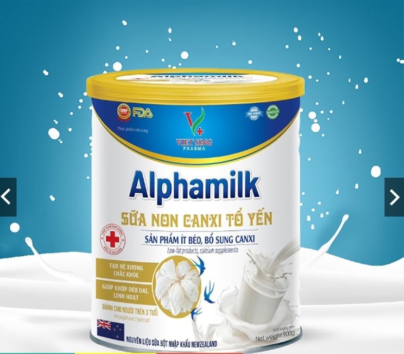 Sữa non Canxi Tổ Yến Alphamilk 900g