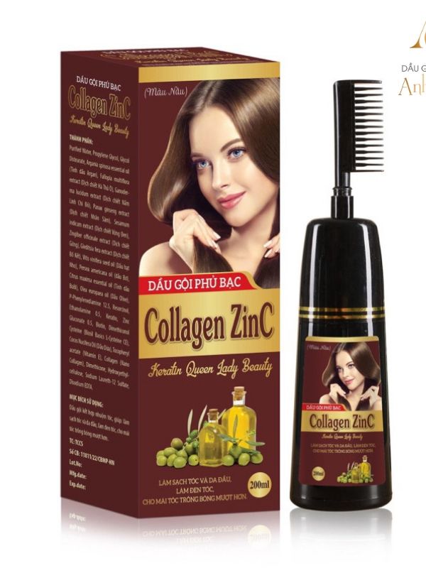 DẦU GỘI PHỦ BẠC COLLAGEN ZIN C (MÀU NÂU)