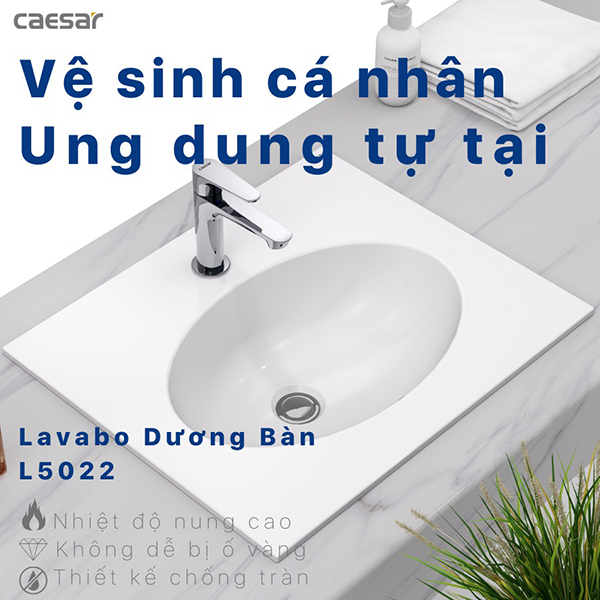 Chậu rửa đặt bàn Caesar L5022