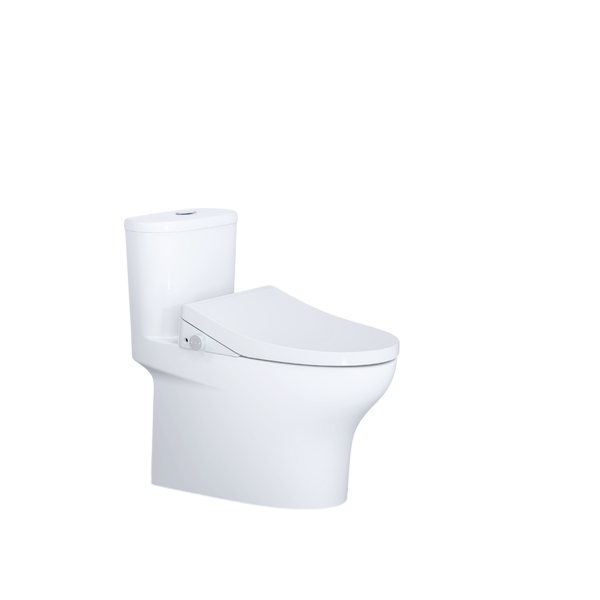 Bàn cầu 1 khối nắp rửa điện tử Caesar C1394 (không nắp) + TAF512H