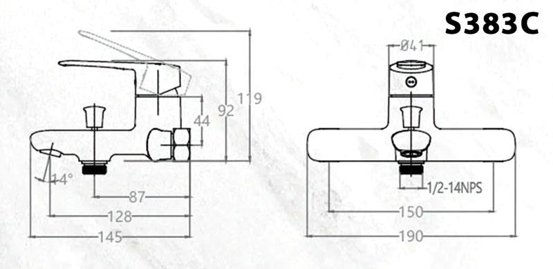 Sen tắm nóng lạnh Caesar S383C