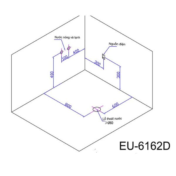  Bồn tắm massage Euroking EU-6162D 