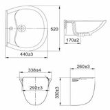  Chậu rửa treo tường Sanfi S507 + chân S507 