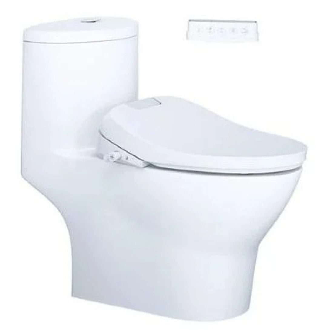 Bàn cầu 1 khối Caesar CD1375 (không nắp) + Nắp rửa TAF610H