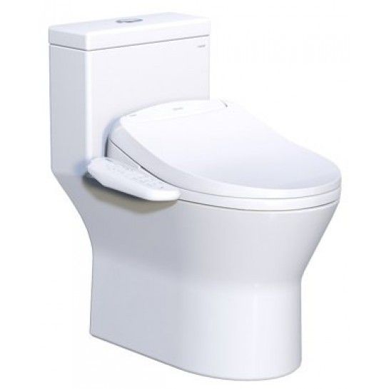 Bàn cầu 1 khối Caesar CD1374 (Không nắp) + Nắp rửa điện tử TAF400H
