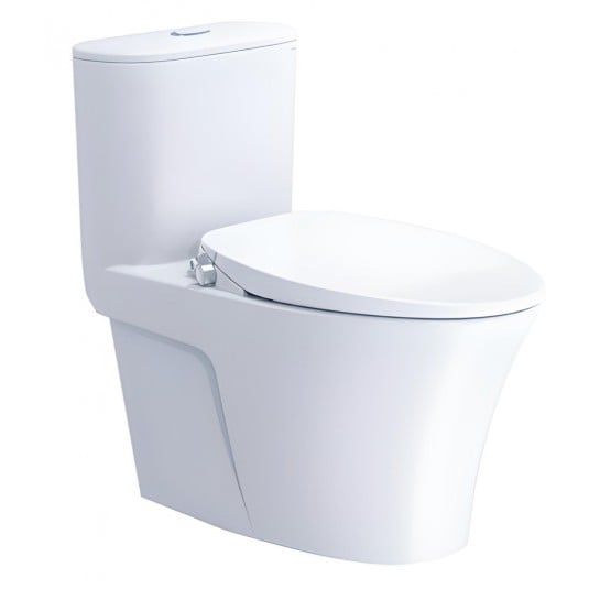 Bàn cầu 1 khối Caesar CD1395 (Không nắp) + Nắp rửa cơ TAF060