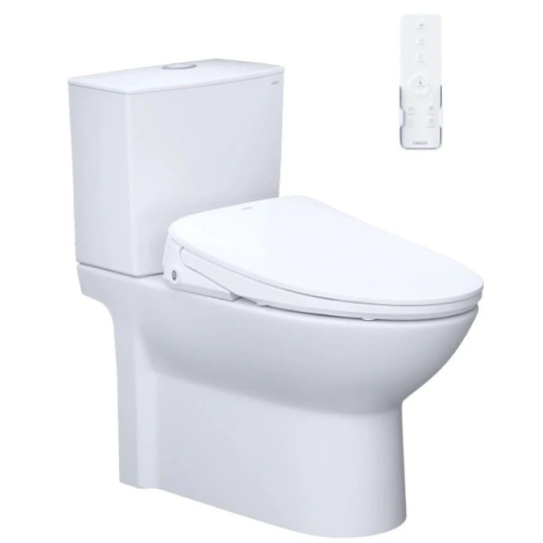 Bàn cầu 2 khối Caesar CD1340 (không nắp) + nắp rửa TAF710H